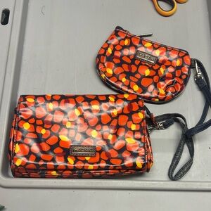 Women's Orange Patterned Hadaki Bag set